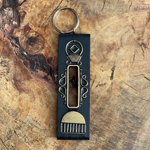 Mahogany & Brass Talisman With Cut-Out - Handcrafted in Kenya, East Africa